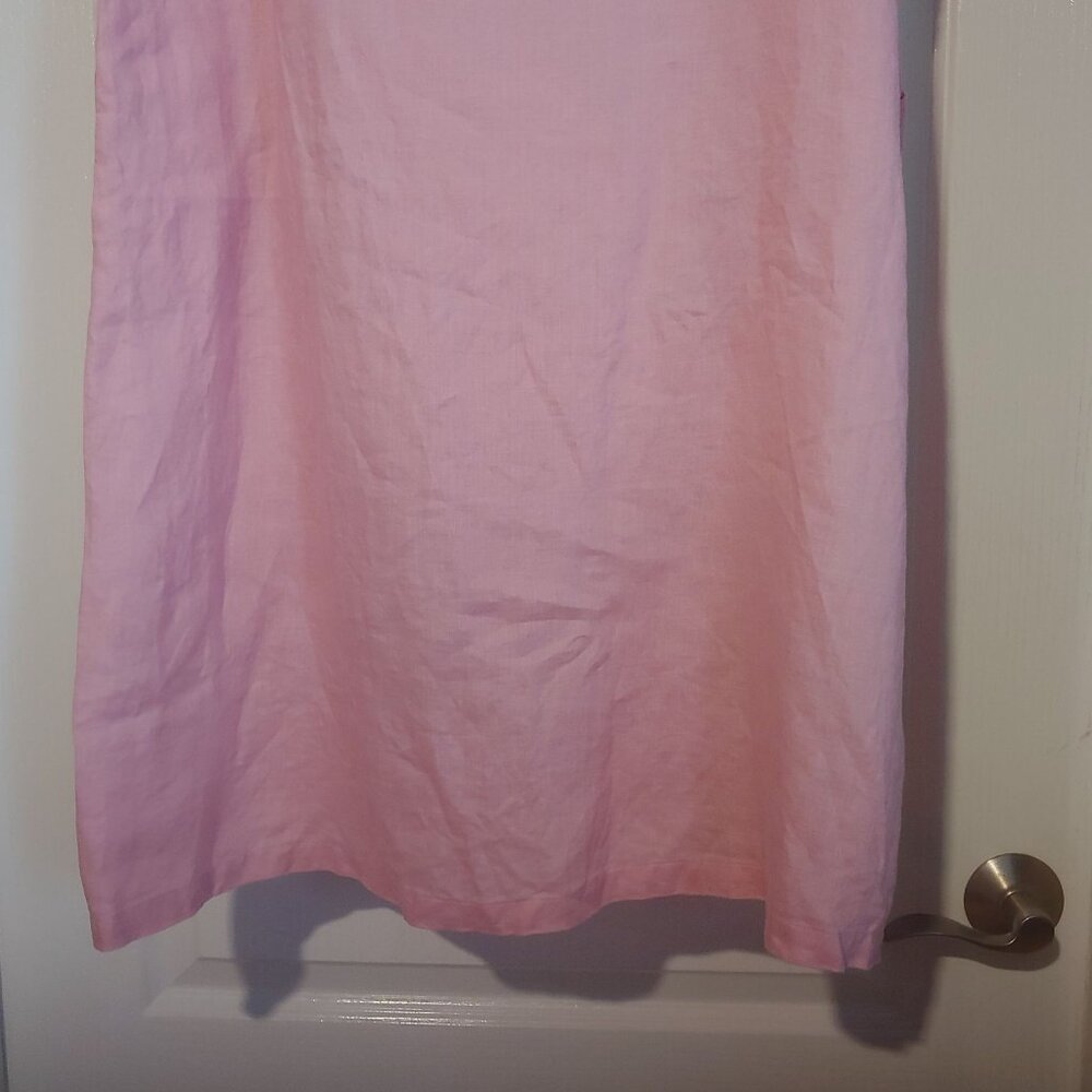 Grae Cove Baby Link Linen Peter Pan Collar S-Sleeve Lagenlook Cottage Dress XXL - Picture 11 of 14